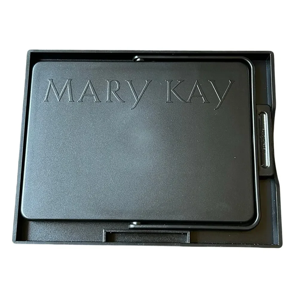 NEW Black Mary Kay Travel Folding Mirror With Tray and Mesh Bag
